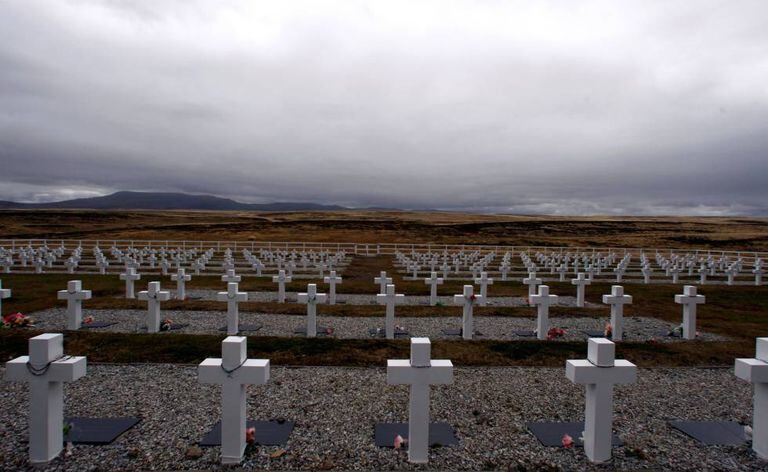 The Argentine Military Cemetery on the Falkland Islands.