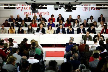 Monday morning’s PSOE Federal Committee meeting.
