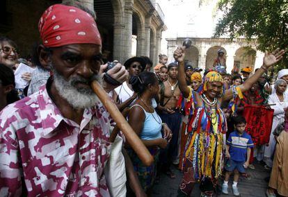 A celebration in Havana in 2007 marking the emancipation of slaves.
