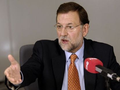 Prime Minister Mariano Rajoy during the RNE interview.