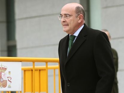 Colonel Diego Pérez de los Cobos after testifying in court over the Catalan independence referendum of October 2017.