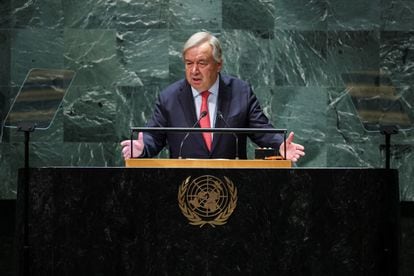United Nations Secretary General António Guterres addresses the 78th Session of the U.N. General Assembly in New York City, on September 19, 2023.