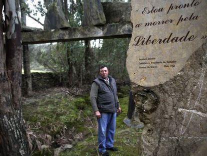 Felipe Porra at the spot where he and a friend found the body of Humberto Delgado and his secretary in 1965.