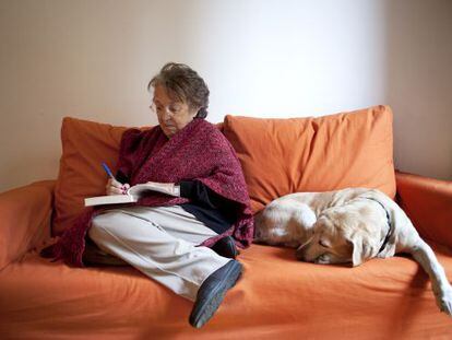 Esther Tusquets, photographed at home in 2010.