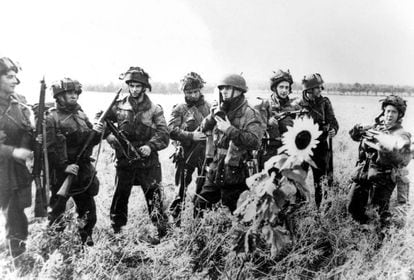 A group of British paratroopers in the Netherlands, during Operation Market Garden.