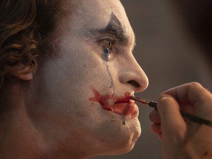 Actor Joaquin Phoenix in the movie 'The Joker.'