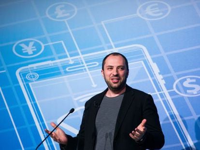WhatsApp CEO Jan Koum during a Keynote conference as part of the first day of the Mobile World Congress 2014. 