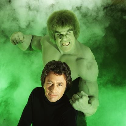 An ad for 'The Incredible Hulk,' starring Lou Ferrigno as the Hulk and Bill Bixby as David Banner.