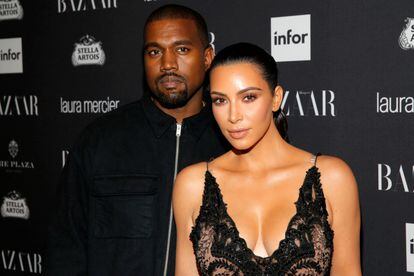 Kanye West and Kim Kardashian in a file photo.