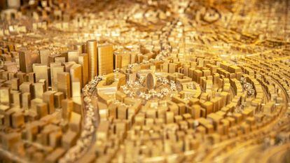 A scale model of Bitcoin City.