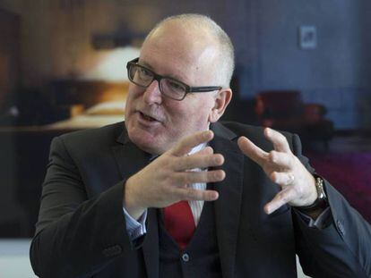 Frans Timmermans in his Brussels office.