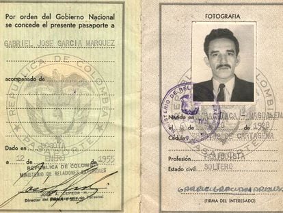 Gabriel García Márquez’s passport in 1955.