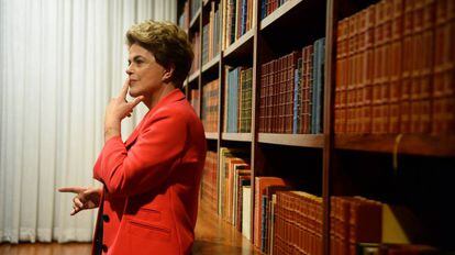 Dilma Rousseff in the Alvorada Palace in Brasilia.