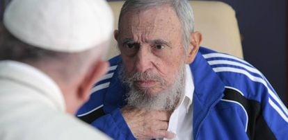 Pope Francis with Fidel Castro in Havana, in 2015.