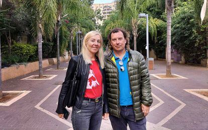 Svetlana and Gleb Zilberstein in Tel Aviv.