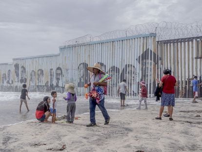 The US border with Mexico in Tijuana.