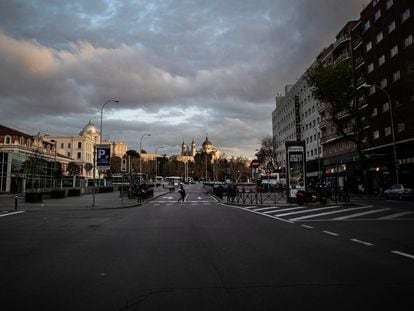 A street in Madrid on the day after the state of alarm took effect.