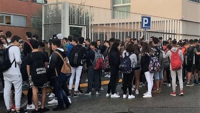 Students at Sant Andreu High School last October.
