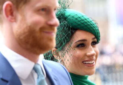 Prince Harry and Meghan Markle, at an event in Westminster Abbey, in London, on March 9, 2020.
