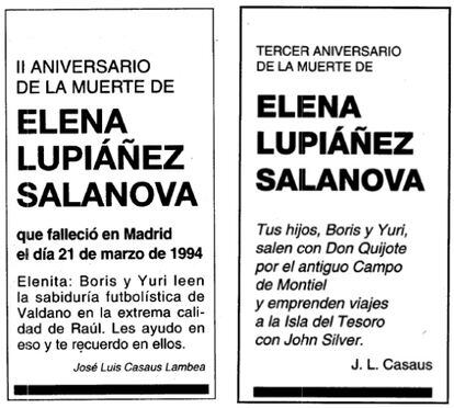 2nd Anniversary of the death of Elena Lupiáñez Salanova  who died in Madrid on March 21, 1994  Elenita: Boris and Yuri read Valdano’s football wisdom expertly delivered by Raúl. I help them with this and I remember you through them.