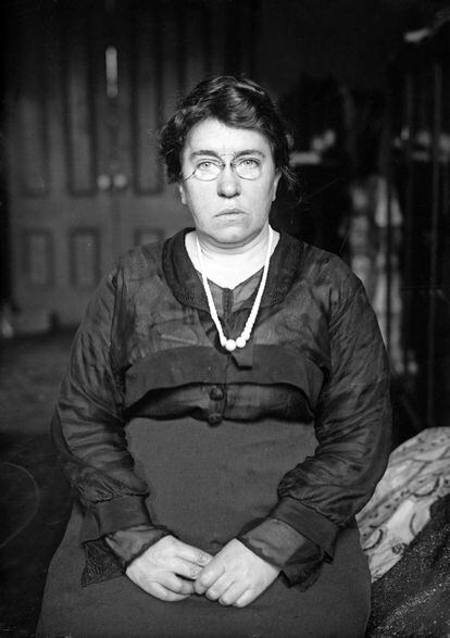 A 1910 photo of Emma Goldman (1869-1940), the Lithuanian-born anarchist and feminist.