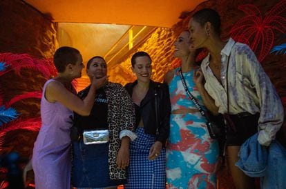 María Rodríguez, Mariona Terés, Itsaso Arana, Mónica Miranda and Godeliv van den Brandt in the opening episode of 'The Girls at the Back.'