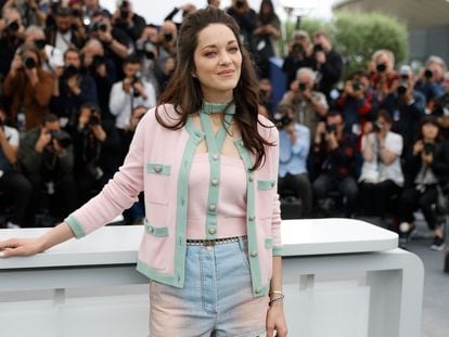 French actress Marion Cotillard presents her new film, 'Little Girl Blue,' last Sunday at the Cannes Film Festival.