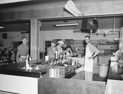 A Los Alamos National Laboratory cafeteria during the Manhattan Project. 
