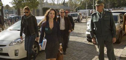Judge Mercedes Alaya, arriving at the courthouse in Seville.