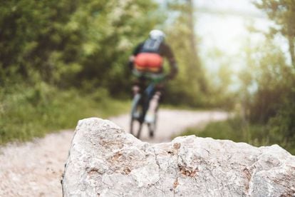 Rocks can become dangerous obstacles for mountain bikers.