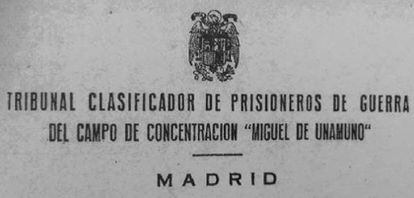 This document attests to the existence of a Nationalist concentration camp, in the heart of Madrid.