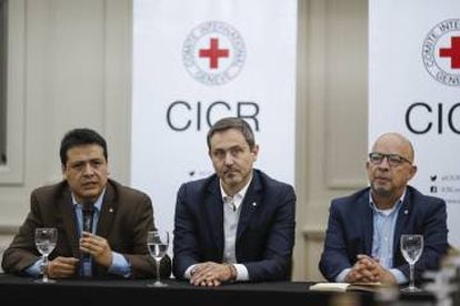 International Commitee of the Red Cross press conference in Buenos Aires.
