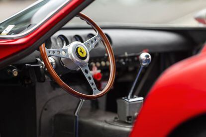 The interior of a Ferrari GTO.