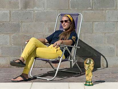 The Argentine artisan Eliana Pantano, who made the FIFA World Cup trophy replica.