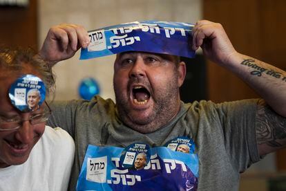 A Likud supporter celebrated the results of the exit polls in Jerusalem on Tuesday.