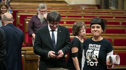 Carles Puigdemont, the president of the Generalitat.