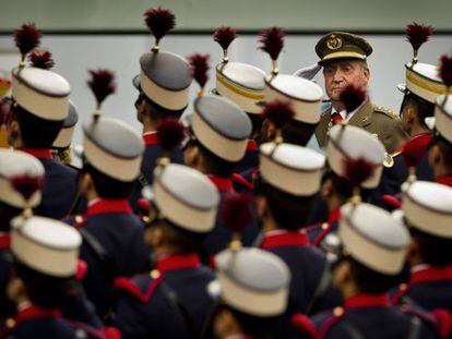 King Juan Carlos reviews troops at Friday&#039;s military parade in Madrid,