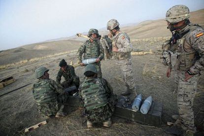 Spanish troops in Afghan bases.