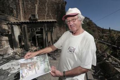 Briton Peter Bush, who lost part of his home in the blaze.