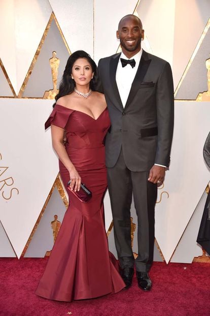 Kobe and Vanessa Bryant at the 2018 Oscar Awards.