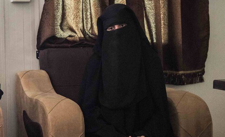 Luna Fernández during an interview in April in northern Syria.