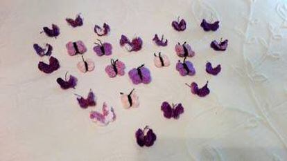 The butterflies that Prats and her mother make in memory of the victims of gender violence.