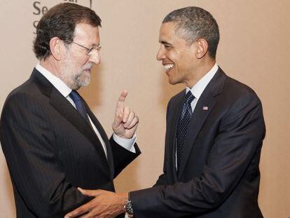 President Obama and PM Mariano Rajoy in South Korea today.