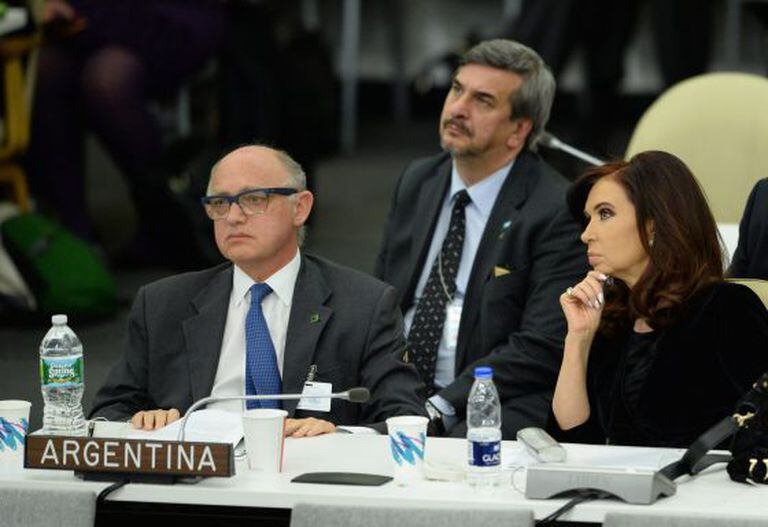 Argentina's President Cristina Fernández de Kirchner and Hector Timerman at the UN General Assembly last week.
