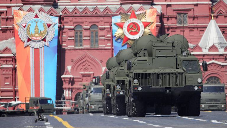 A 2018 military parade in Moscow.