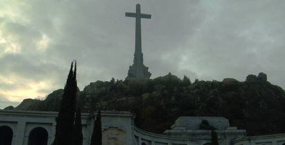 The giant cross at the Valley of the Fallen.
