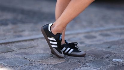 Adidas's profit in the first nine months has grown by 72%, largely thanks to its 'original' models, such as the Samba in the photo.