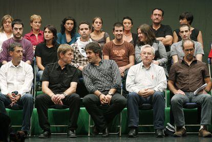 <i>Abertzale</i> leaders at a meeting on September 25