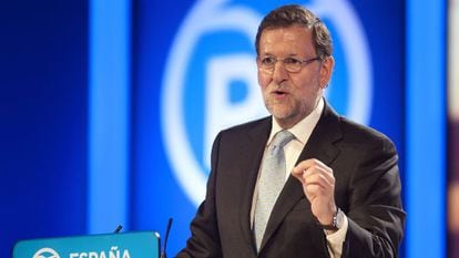 Mariano Rajoy during a rally in Santander on Tuesday.