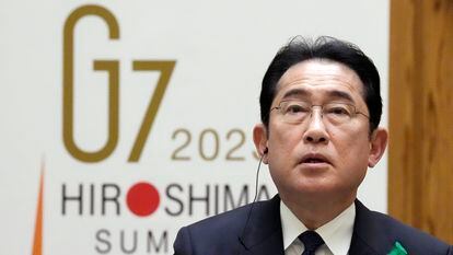 Japan's Prime Minister Fumio Kishida during an interview with foreign media on April 20 in Tokyo.
